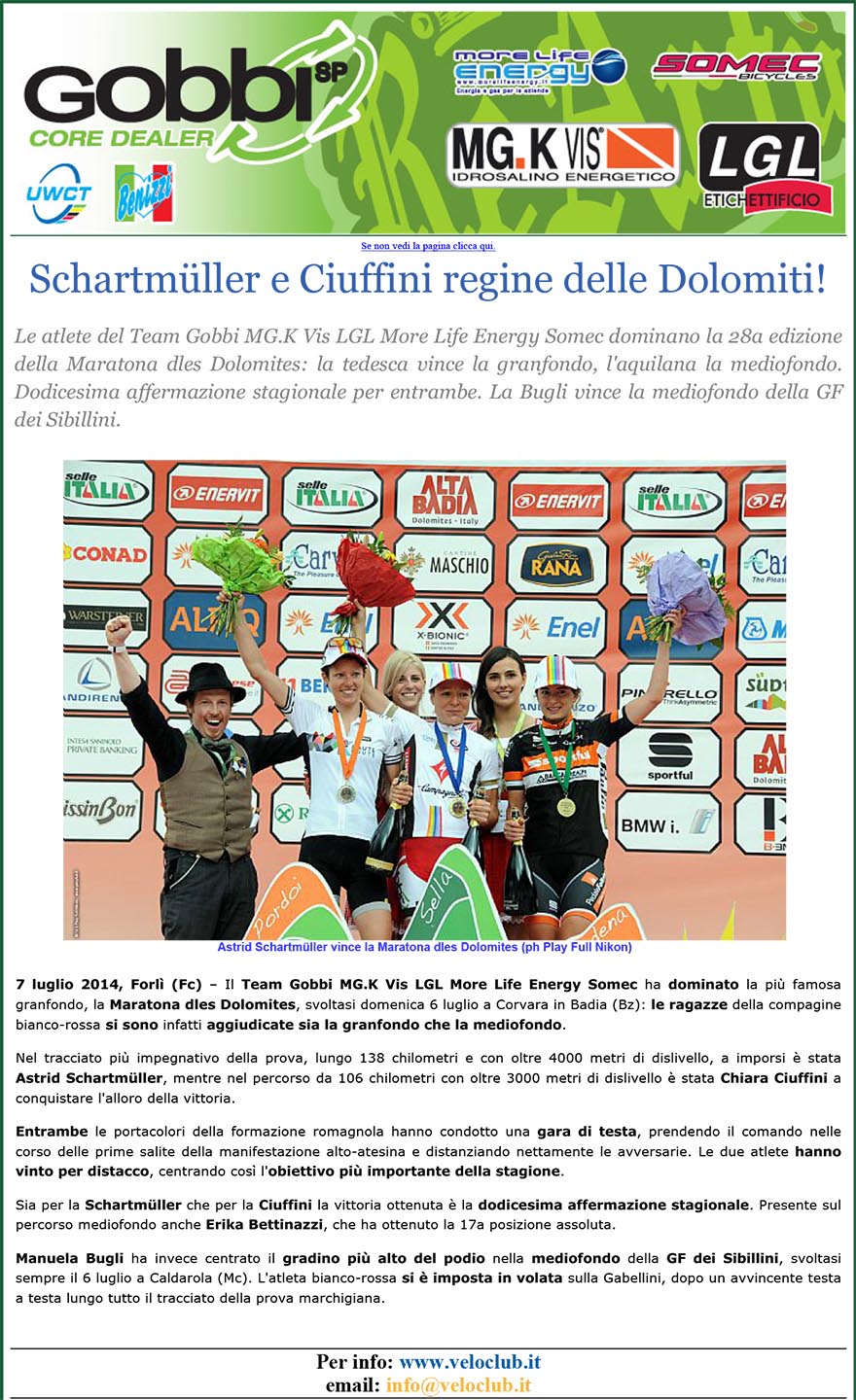 somec-news Schartmuller e Ciuffini regine delle Dolomiti